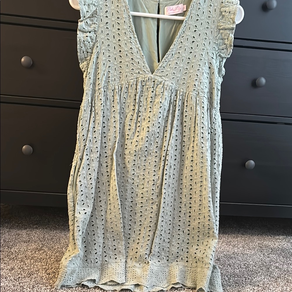 Sundance Green Eyelet Dress/Romper
